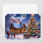 Prettig Kerstmis Ansichtkaart Gezellig Besneeuwd H Kaart (Voorkant / Achterkant)