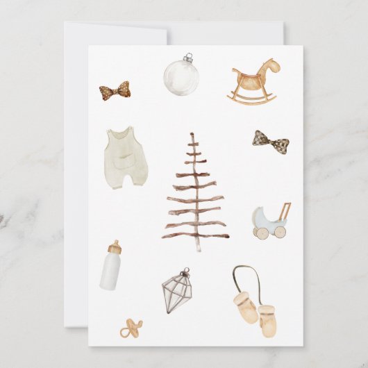 Prettig Kerstmis Baby Shower Kaart (Achterkant)