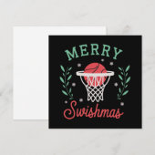 Prettig Kerstmis Basketbal Kerst Sporten Kerstmis  Feestdagenkaart (Voorkant / Achterkant)