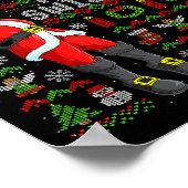 Prettig Kerstmis Basketbal Kerstmis Poster (Hoek)
