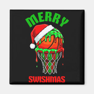 Prettig Kerstmis Basketbal Lelijk Kerstmis Kerstma Magneet