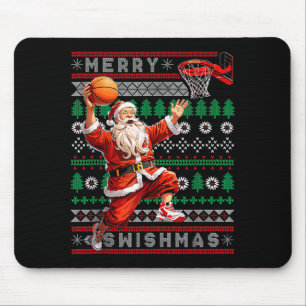 Prettig Kerstmis Basketbal Lelijk Kerstmis Xmas Ma Muismat