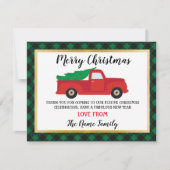 Prettig Kerstmis Bedankt Kaarten Vakantie Vrachtwa (Voorkant)