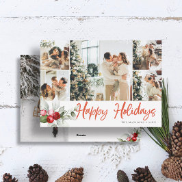 Prettig Kerstmis Besembes Borstel Schrift 7 Foto Feestdagenkaart