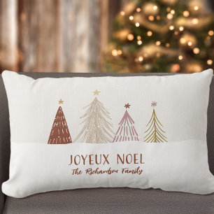 	Prettig Kerstmis Besneeuwd Bos Persoonlijk Kussen