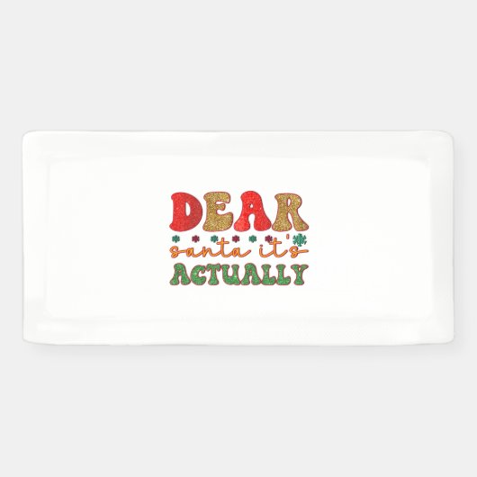 Prettig Kerstmis Beste Kerstman Het Is Eigenlijk Spandoek (Horizontaal)