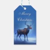 Prettig Kerstmis Bewerkbaar Winter Wonderland Cadeaulabel (Voorkant)