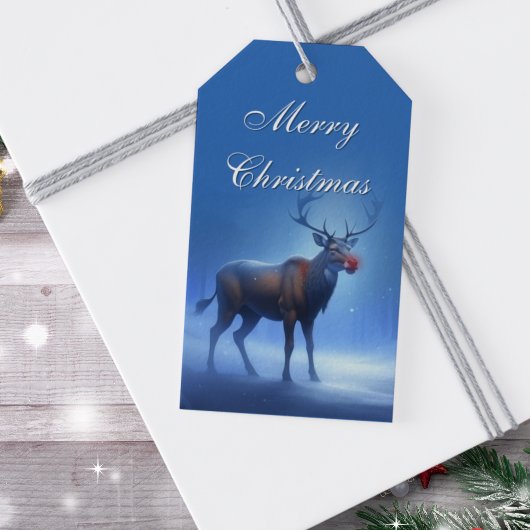 Prettig Kerstmis Bewerkbaar Winter Wonderland Cadeaulabel