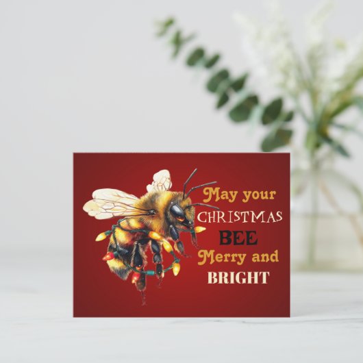 Prettig Kerstmis bijEN en HELDER Briefkaart (Staand voorkant)