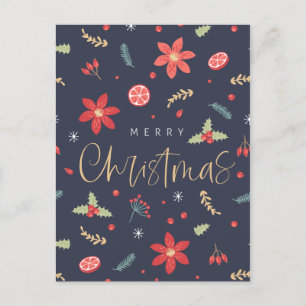 Prettig Kerstmis Bloemstuk Feestdagenkaart