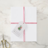 Prettig Kerstmis Botanisch Cadeaulabel (Met Touw)