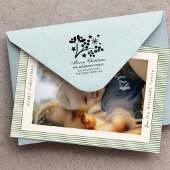 Prettig Kerstmis Botanisch Rubberstempel