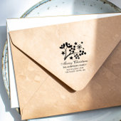 Prettig Kerstmis Botanisch Rubberstempel