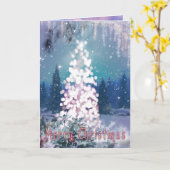 Prettig Kerstmis "Bright Light Tree" Kaart (Gele Bloem)