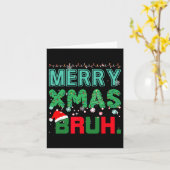 Prettig Kerstmis Broer Grappige Meme Kerstmis Uitd Kaart (Gele Bloem)