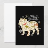 Prettig Kerstmis Bulldogliefhebber Notitiekaartje (Voorkant / Achterkant)