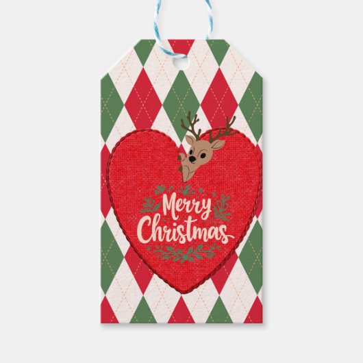 Prettig Kerstmis Cadeaubijsluiter Cadeaulabel (Voorkant)