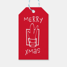Prettig Kerstmis Cadeaulabel