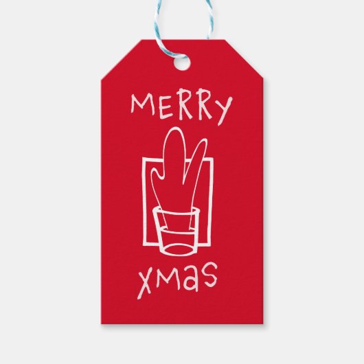 Prettig Kerstmis Cadeaulabel (Voorkant)