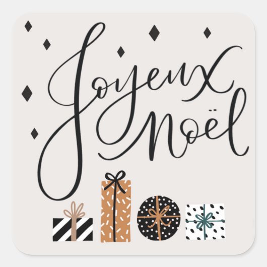 Prettig Kerstmis Cadeautag Label (Voorkant)