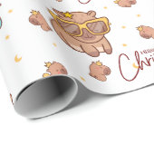 Prettig Kerstmis Capybara  Cadeaupapier (Rol Hoek)