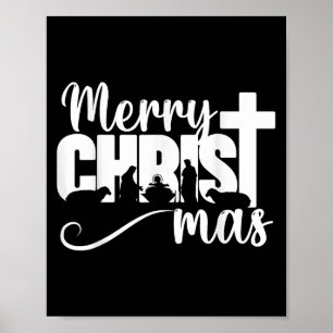 Prettig Kerstmis Christelijk Kerstmis Jezus Kerstm Poster