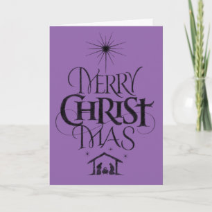Prettig Kerstmis christelijke Calligrafie geloof C Feestdagen Kaart