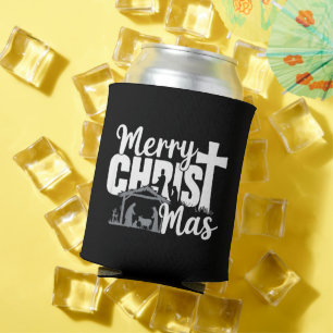 Prettig Kerstmis Christelijke Kerst Jezus Familie Blikjeskoeler