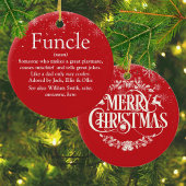 Prettig Kerstmis Coole Oom Oom Definitie Keramisch Ornament