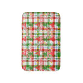 Prettig Kerstmis decoratieve geruite tartan Badmat (Voorkant Verticaal)