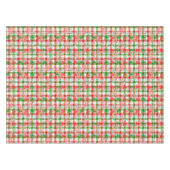 Prettig Kerstmis decoratieve geruite tartan Tafelkleed (Voorkant (Horizontaal))