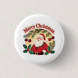 Prettig Kerstmis Design Ronde Button 3,2 Cm