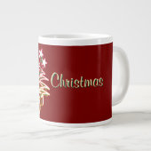 Prettig Kerstmis Dk Rood Grote Koffiekop (Voorkant rechts)