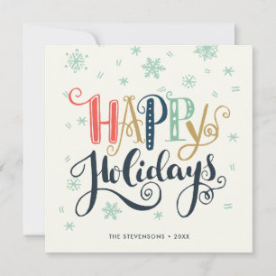 Prettig Kerstmis Doodle Sneeuw   Foto Kerstkaart