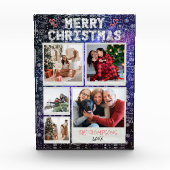 Prettig Kerstmis Doodle Starry Night 5 Foto Famili (Voorkant)