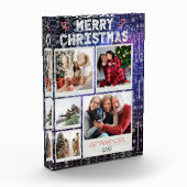 Prettig Kerstmis Doodle Starry Night 5 Foto Famili (Links)