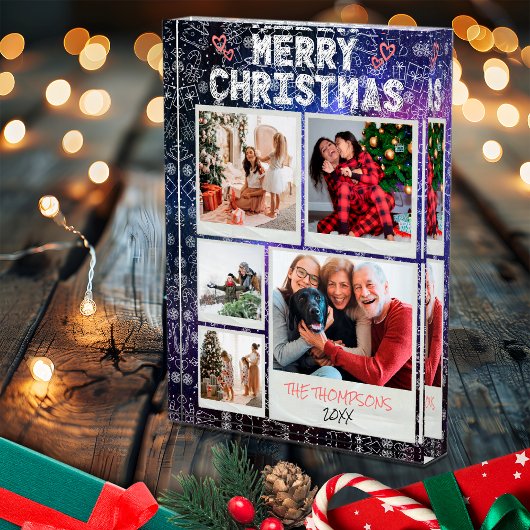 Prettig Kerstmis Doodle Starry Night 5 Foto Famili