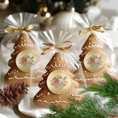 Prettig Kerstmis Elegant Nepgoud  Ronde Sticker