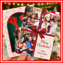 Prettig Kerstmis Elegante Strik Present Foto Colla