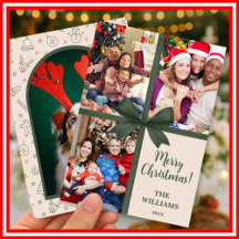 Prettig Kerstmis Elegante Strik Present Foto Colla