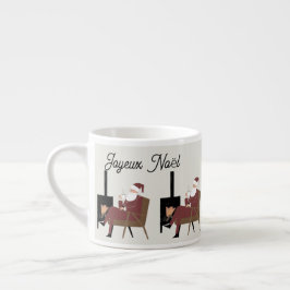 Prettig Kerstmis Espressokop Santa Knus Espresso Kop