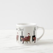 Prettig Kerstmis Espressokop Santa Knus Espresso Kop (Rechts)