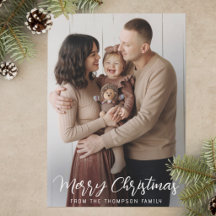 Prettig Kerstmis Familie 4 Foto Modern Minimalisti
