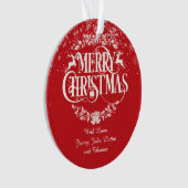 Prettig Kerstmis Familie Definitie Vakantie Ornament (voorkant)