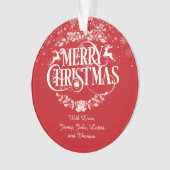 Prettig Kerstmis Familie Definitie Vakantie Ornament (voorkant)