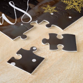 Prettig Kerstmis Familie Foto Herdenkings- Legpuzzel (Zijkant)