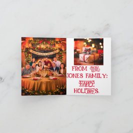 Prettig Kerstmis familie Foto Vouwbare Kerstkaart Feestdagen Kaart