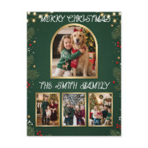 Prettig Kerstmis Familie Fotocollage Vakantie