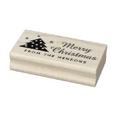 Prettig Kerstmis Familie Naam Script Vakantie Rubberstempel (Stempel)