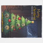 Prettig Kerstmis Familiebomen Foto Deken – Persoon (Voorkant (Horizontaal))